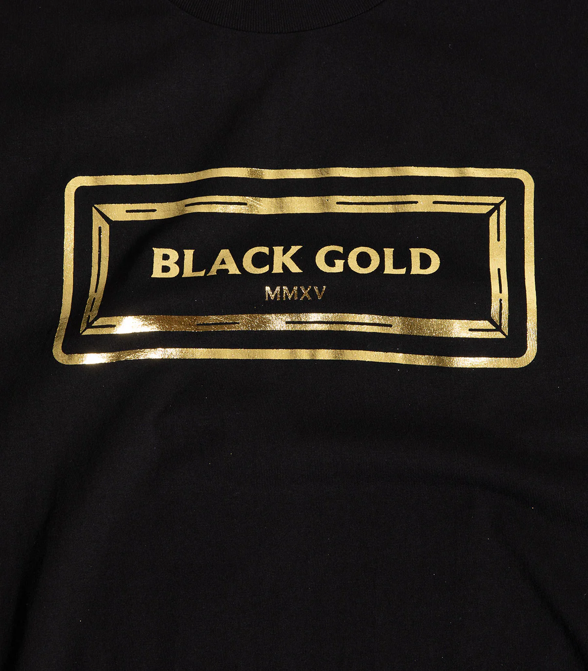 Black Gold Gold Bar Ring T-Shirt - Image 2