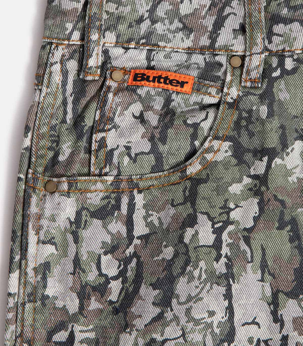 Butter Goods Bark Camo Denim Jeans - Image 2