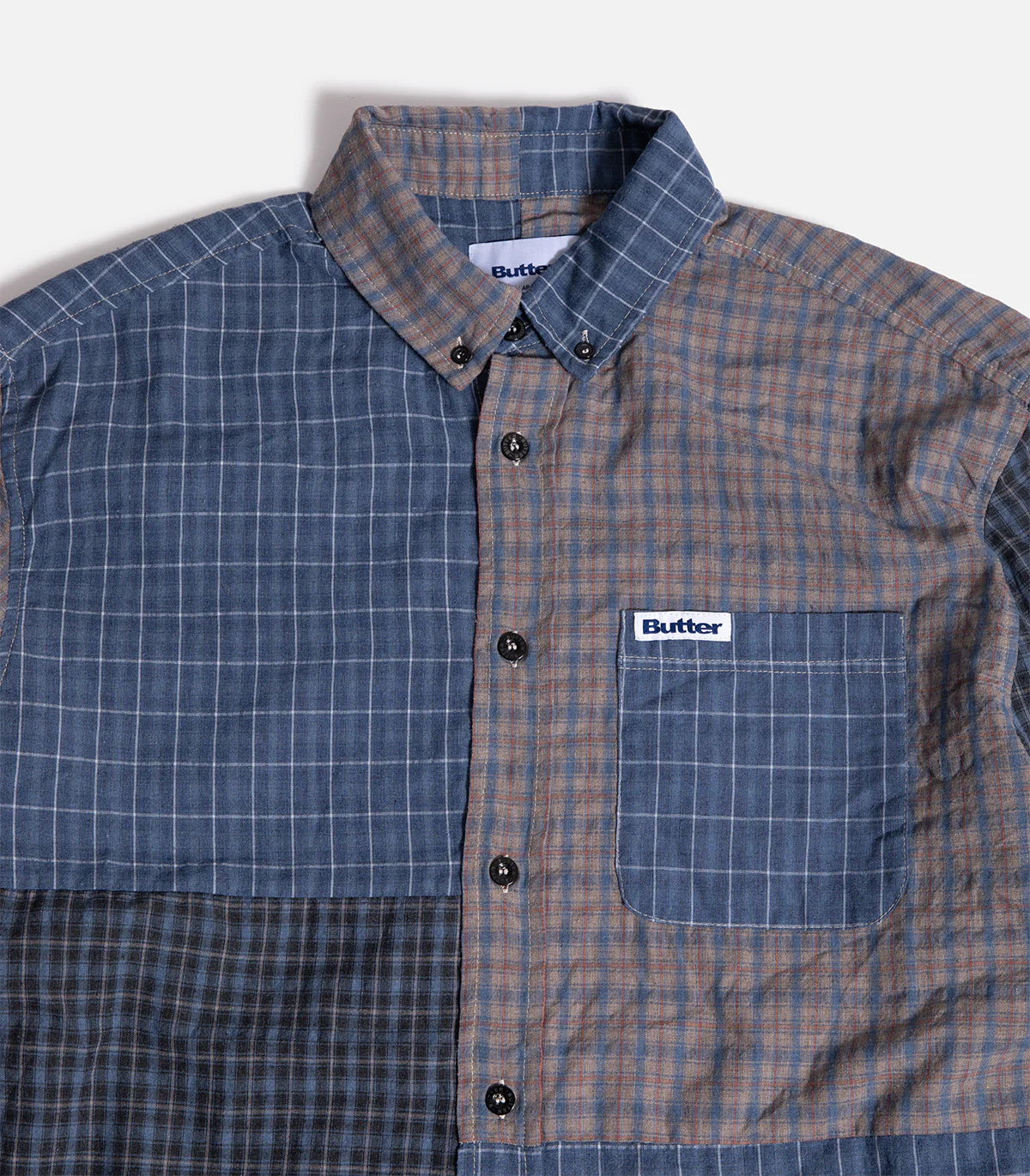 Butter Goods Patchwork Plaid Long Sleeve Shirt - Image 2