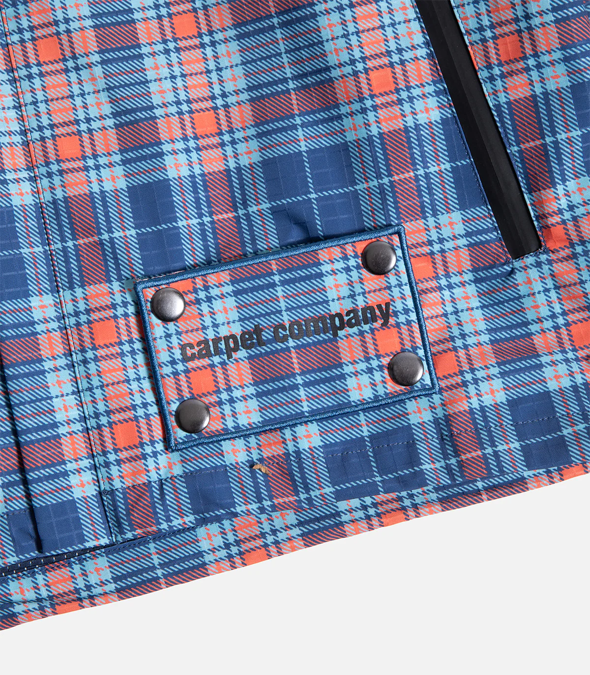 Carpet Reversible Plaid Hooded Rain Jacket - Image 3