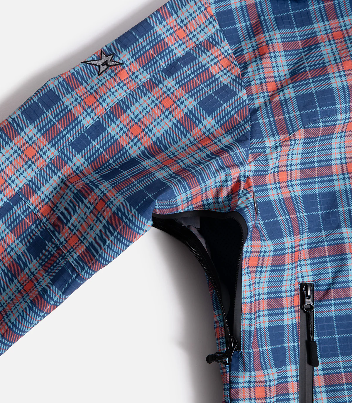 Carpet Reversible Plaid Hooded Rain Jacket - Image 4