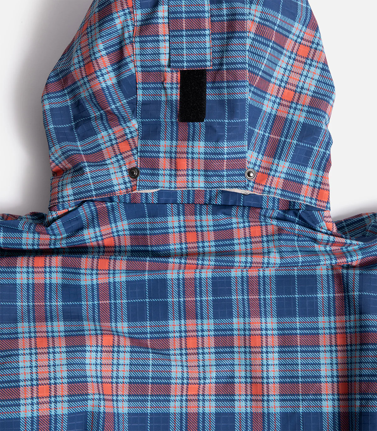 Carpet Reversible Plaid Hooded Rain Jacket - Image 5