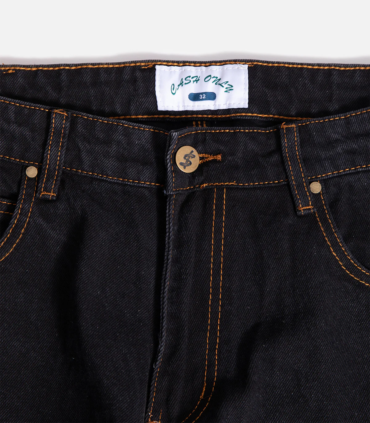 Cash Only Logo Baggy Denim Jeans - Image 3
