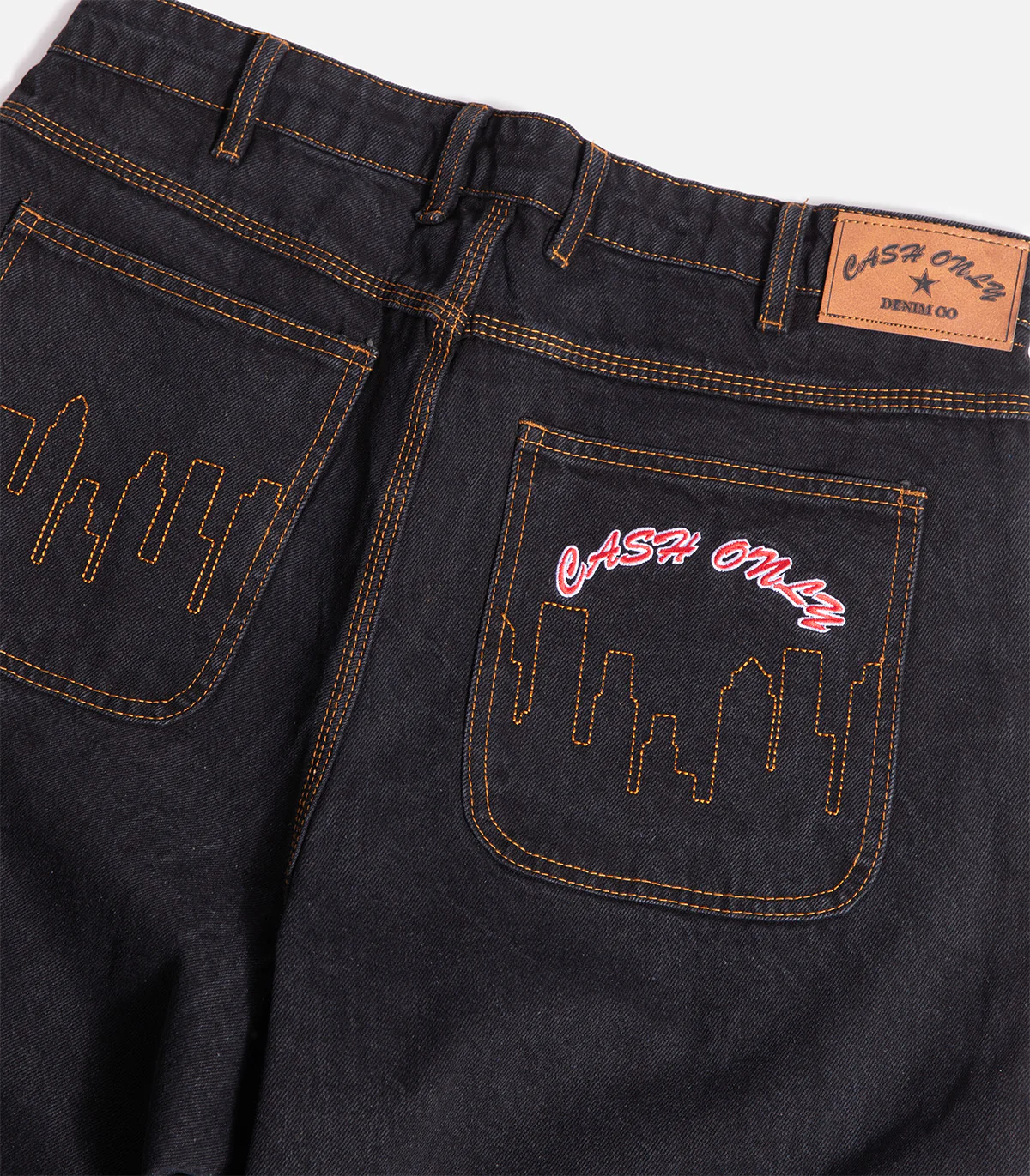 Cash Only Logo Baggy Denim Jeans - Image 4