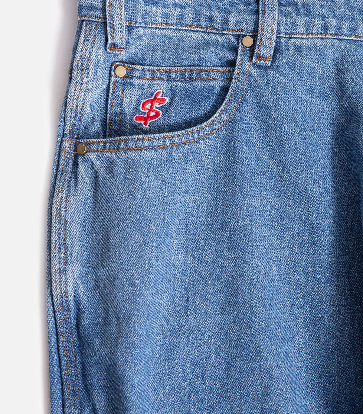 Cash Only Logo Baggy Denim Jeans - Image 2