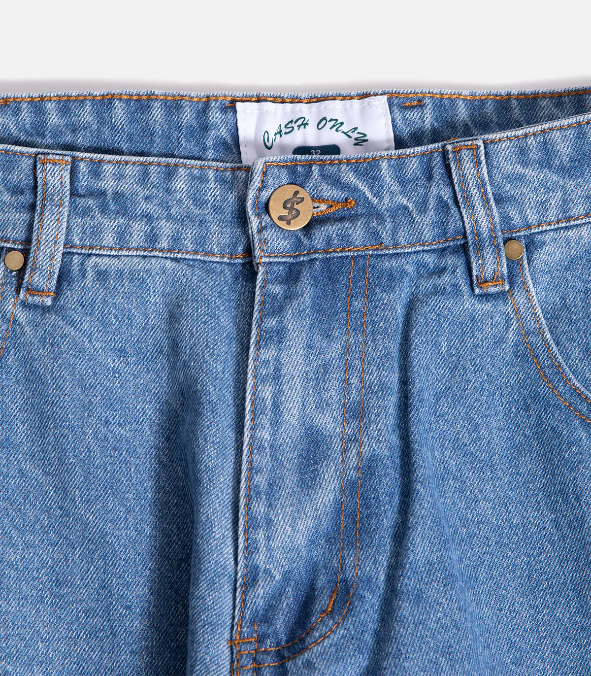 Cash Only Logo Baggy Denim Jeans - Image 3