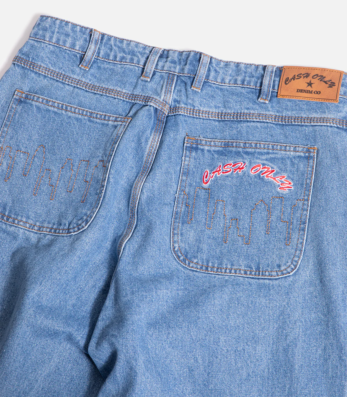 Cash Only Logo Baggy Denim Jeans - Image 4