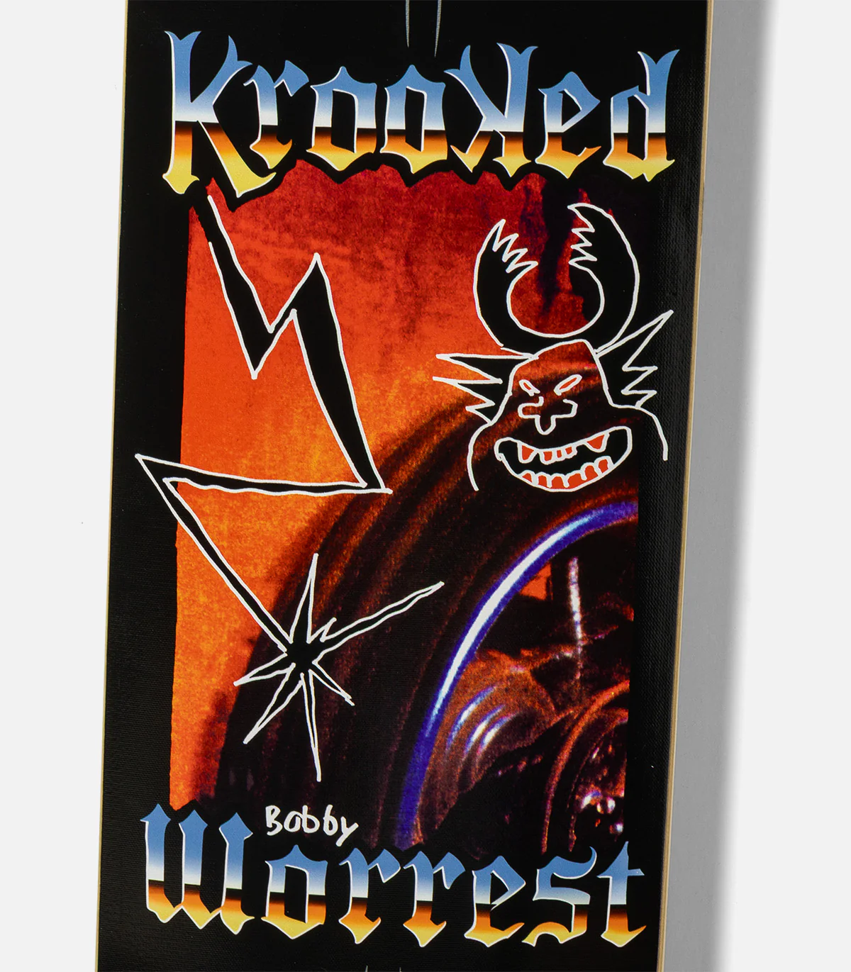 Krooked Bobby Worrest Chrome Zone Twin Tail Slick Deck - Image 2