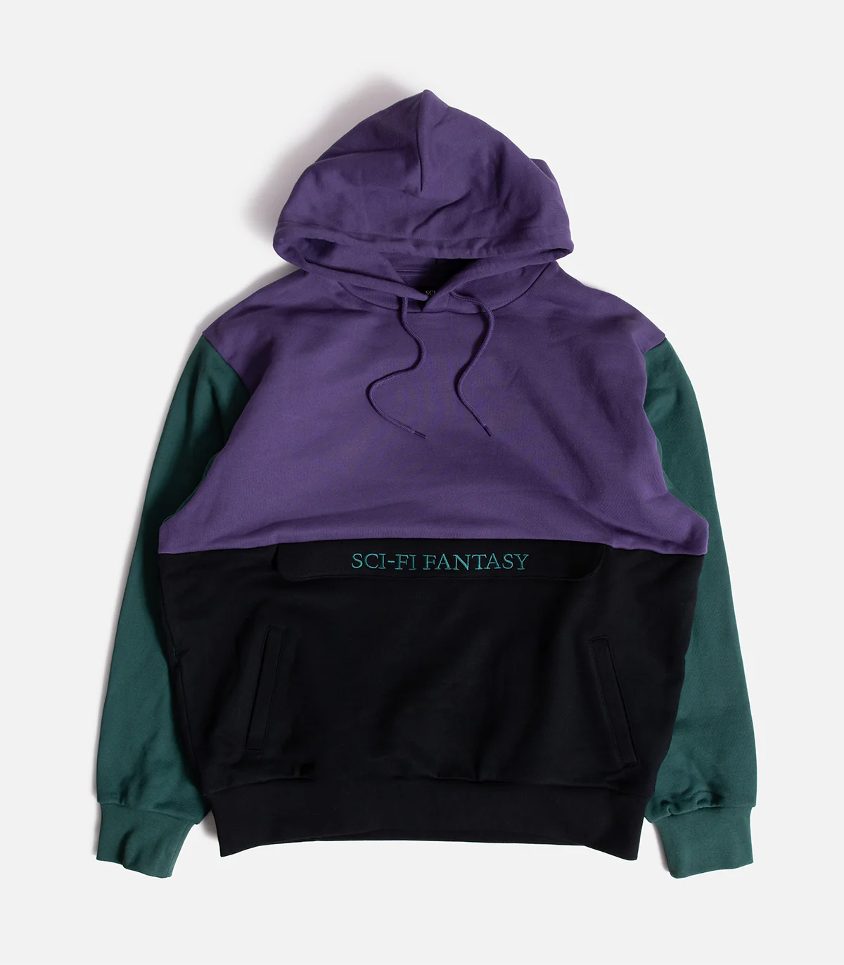 Sci-Fi Fantasy Colorblocked Hooded Sweatshirt