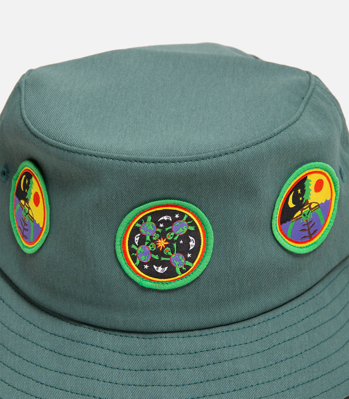 Turtle Island Mind Expansion TIME Patches Bucket Hat - Image 2